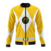 yellow ranger mighty morphin power rangers casual bomber jacket nqqav - Anime Jacket UK Store